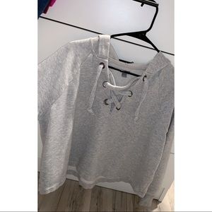 Aerie lace up sweater